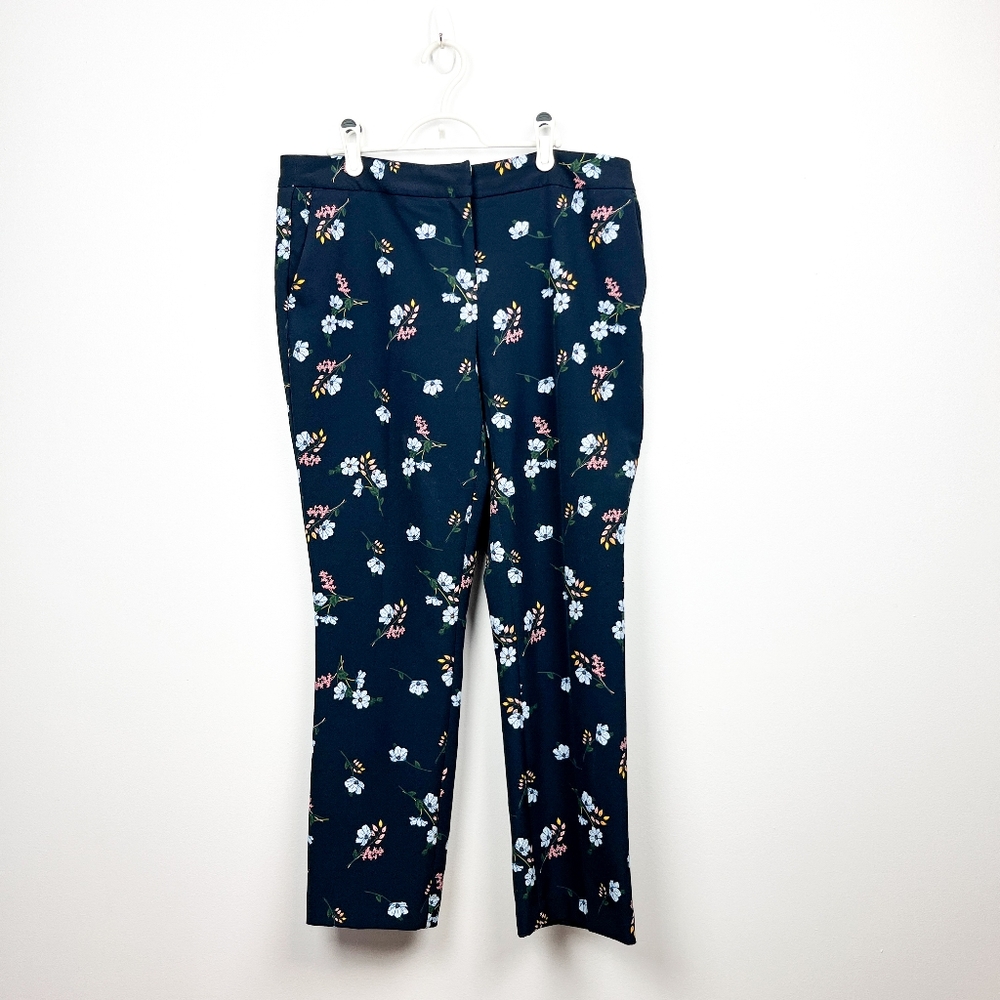 Jasmine & Juliana Navy Blue Floral Pants